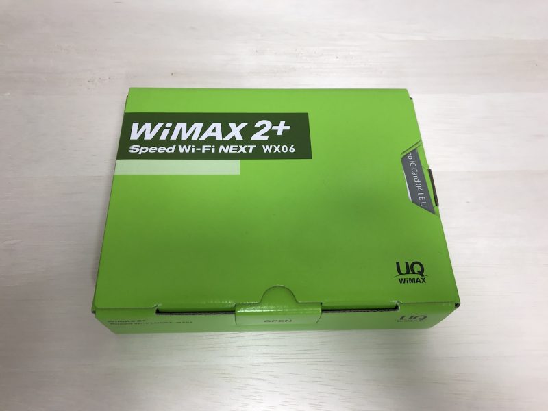 WiMAX WX06の箱
